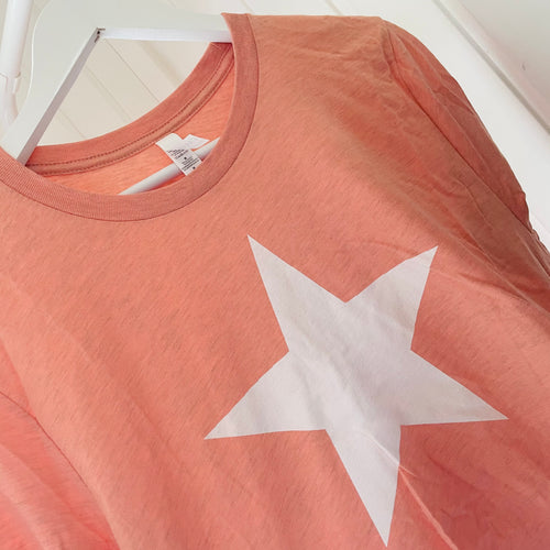 Sunset heather star tee  (uk 10-12)