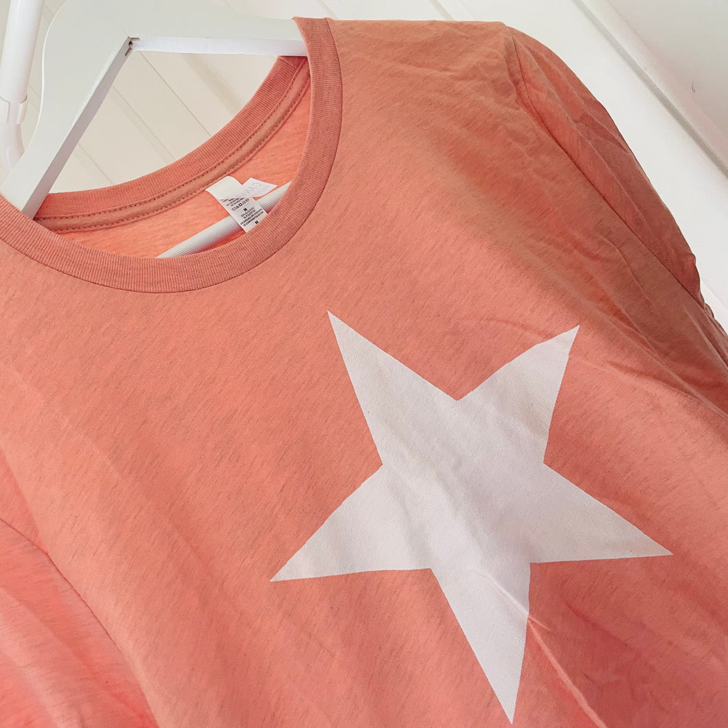 Sunset heather star tee  (uk 10-12)