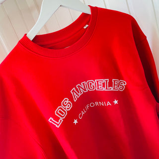 Los Angeles red sweatshirt