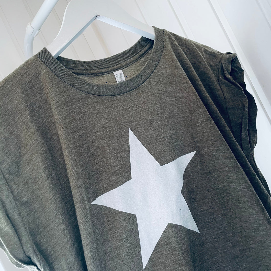 Khaki star floaty tank (uk 12-14)