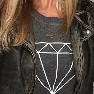 White diamond on dark grey sweat (M)