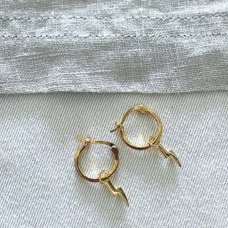 Mini hoop lightning earrings *NEW*