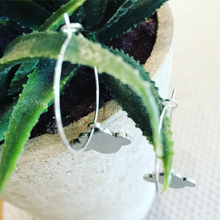Cloud hoop earrings