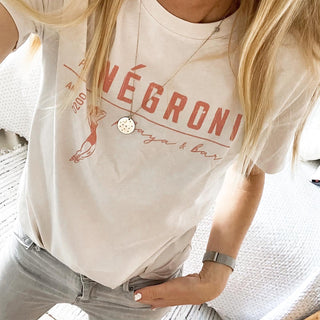 Negroni playa & bar vintage white boyfriend tee *new*