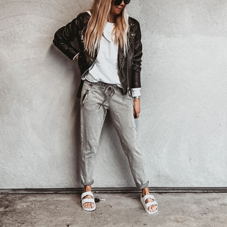 Washed GREY Supreme jogger jeans