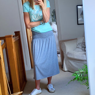 White coral on mint green tee
