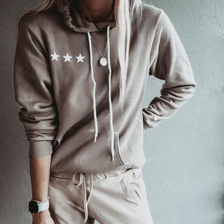 Taupe three star hoody