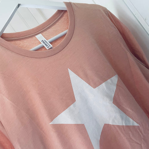 Dusty peach star tee  (uk 10-12)