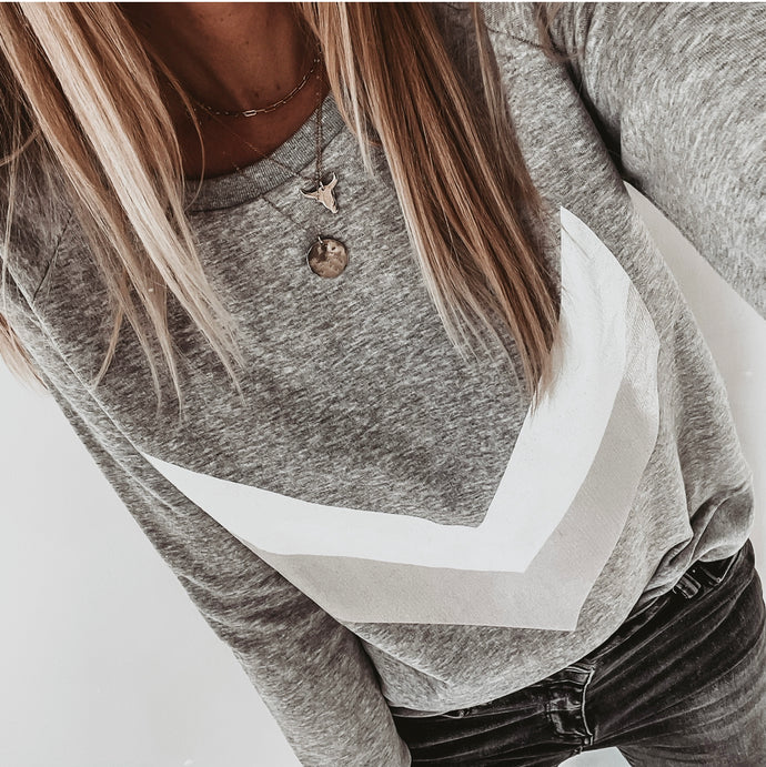 Chevron grey  sweatshirt