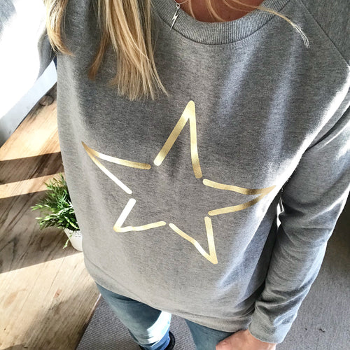 Gold star outline sweatshirt *just one medium left*
