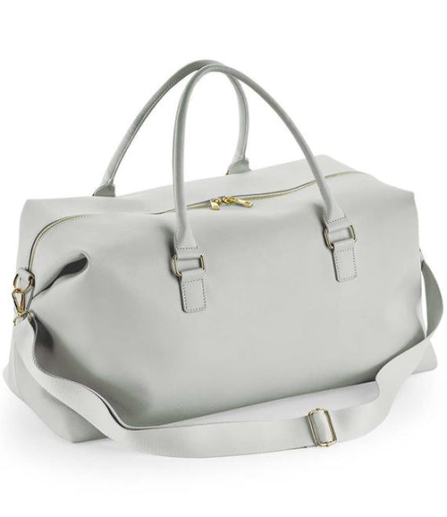 Slouchy LIGHT GREY Ibiza weekend faux leather bag *NEW*