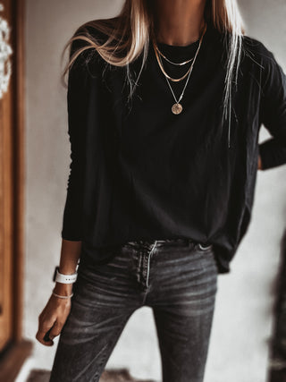 THE PERFECT BLACK LONG SLEEVED TEE *new*