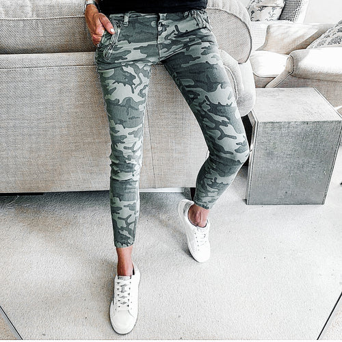 Green camo combat jeans *now half price!*
