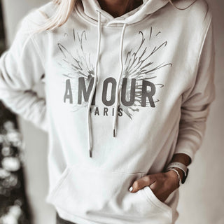 Cream AMOUR silver wings hoody *SALE*