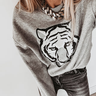 Grey tiger sweatshirt *super slouchy fit* *now half price*