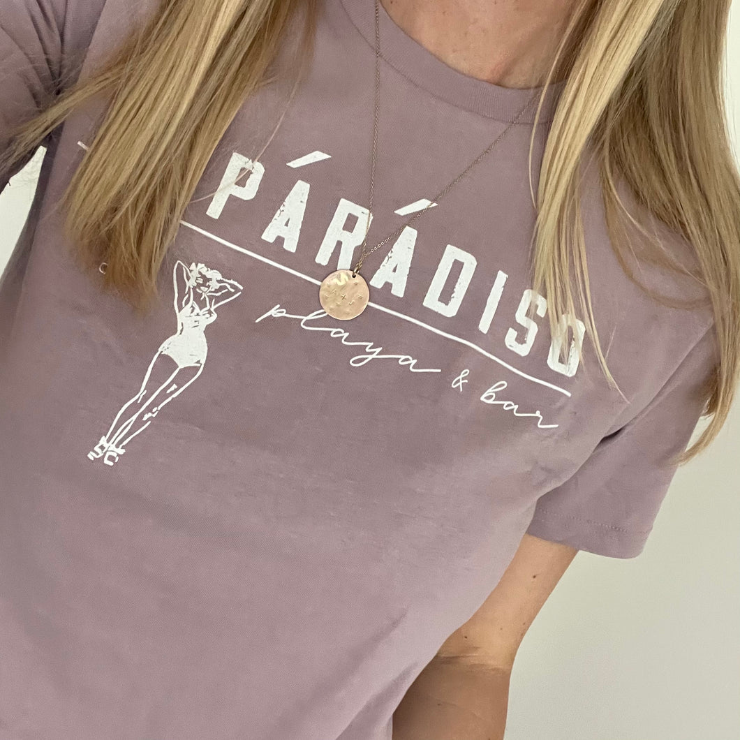 Paradiso lilac vintage tee (sample)
