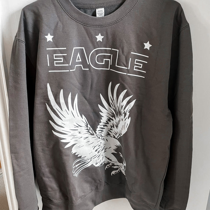 Charcoal  grey  eagle sweatshirt (size 14)