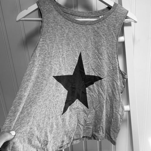 Grey star vest  (size 10- 12)