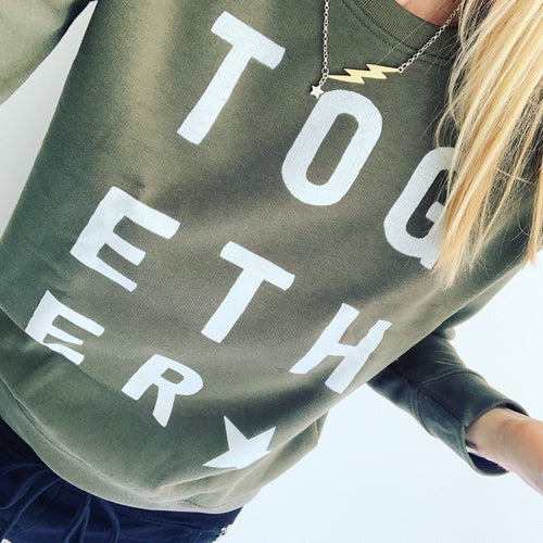 Khaki TOGETHER sweatshirt *raising money for NHS charities together*