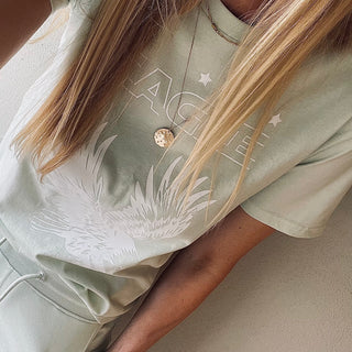 Light mint Eagle tee *boyfriend fit*