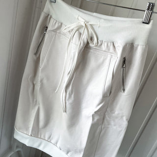 Vintage white full faux leather  ULTIMATE jogger skirt