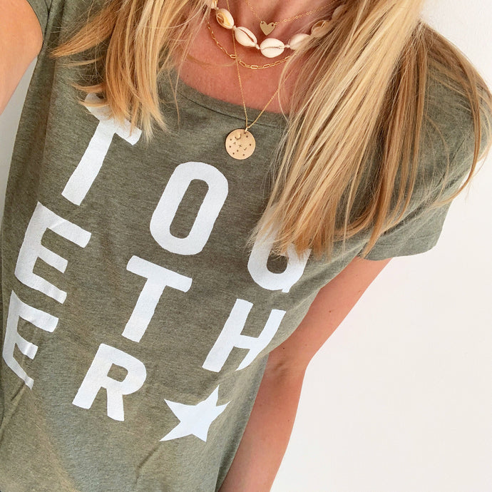 Khaki together tee *SALE*