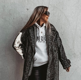 Cream AMOUR silver wings hoody *SALE*