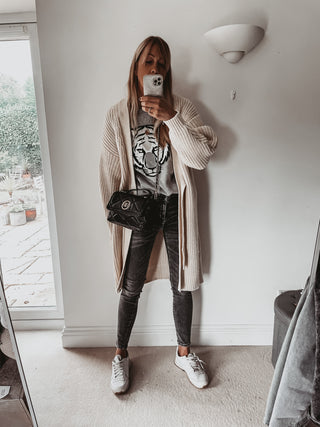 Grey tiger sweatshirt *super slouchy fit* *now half price*