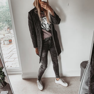 Lilac tiger sweatshirt *super slouchy fit* *NOW HALF PRICE!*