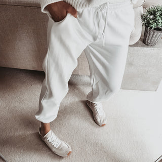 White super slouchy joggers  *new*