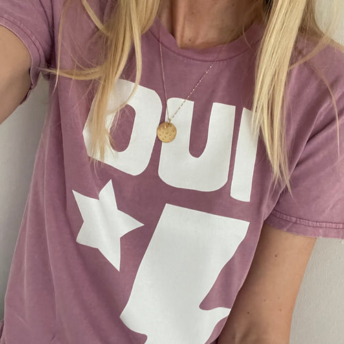 OUI Cranberry vintage tee (sample)