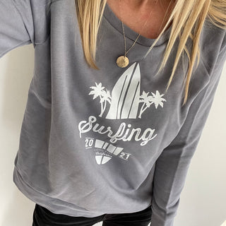 Light charcoal surf sweatshirt (sample)