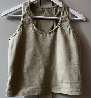 Light Khaki Crop tank top *NEW*