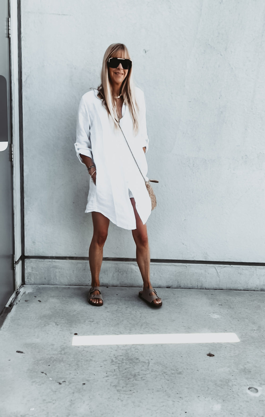 Oversized Sicily WHITE linen beach shirt dress with pockets *new* *rel Lucy Dodwell Oversized Sicily WHITE linen beach shirt dress with pockets *new* *rel Lucy Dodwell