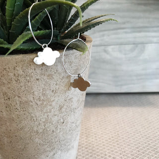 Cloud hoop earrings