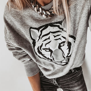 Grey tiger sweatshirt *super slouchy fit* *now half price*
