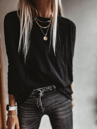 THE PERFECT BLACK LONG SLEEVED TEE *new*