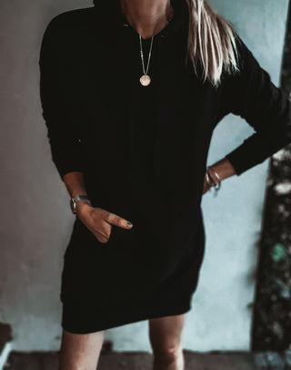 Jetset BLACK hoody dress