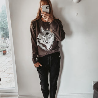 Wolf sweatshirt  (uk 12-14)