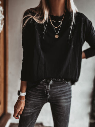 THE PERFECT BLACK LONG SLEEVED TEE *new*