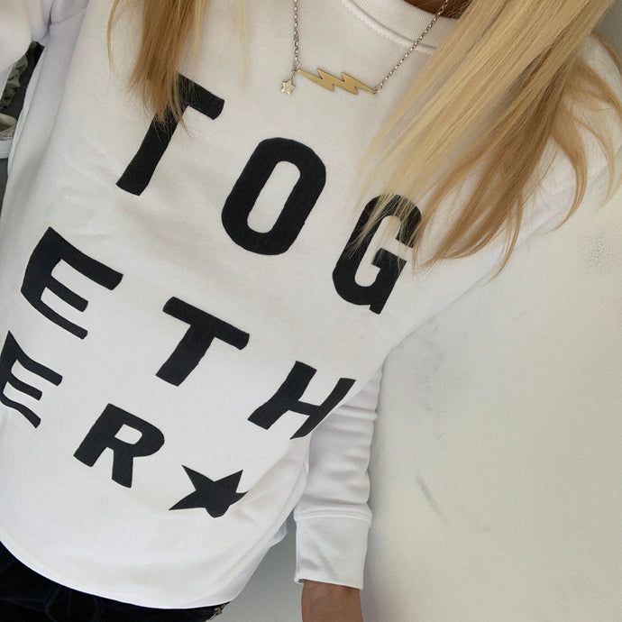 White TOGETHER sweatshirt *raising money for NHS charities together*