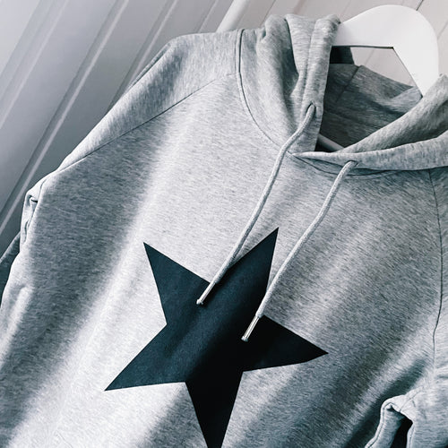 SAMPLE Grey hoody with black star