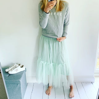 Calvi mint tulle skirt