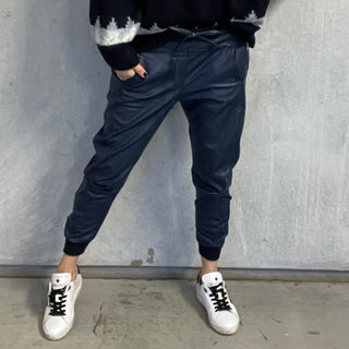 Full faux leather NAVY ULTIMATE joggers *NEW*