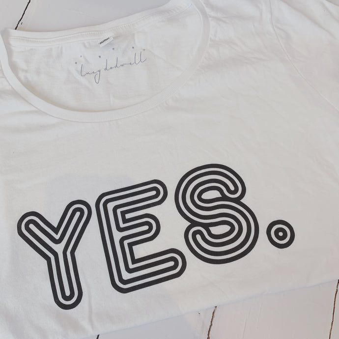 White yes tee *SALE*