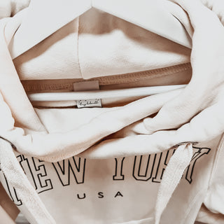 COLLEGE vintage white  NEW YORK Hoody