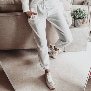 White super slouchy joggers  *new*