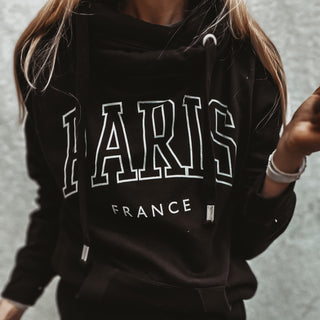 COLLEGE black PARIS Hoody *BACK IN STOCK*