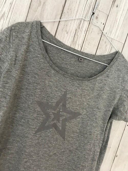Double grey star grey tee (m)