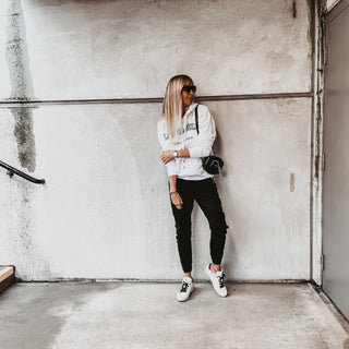 Super slouchy white LOS ANGELES hoody *super slouchy fit*